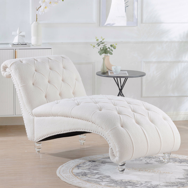 Chaise longue sans accoudoirs touffetée