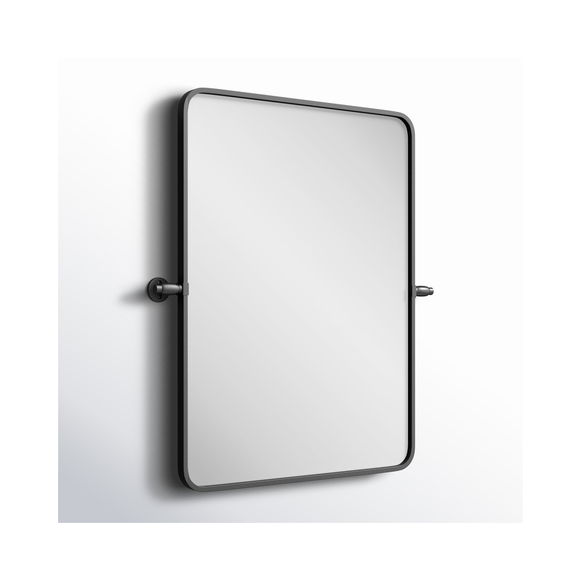 Belfield Metal Wall Mirror, 20" x 24", Black