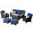 NTC Premium All-Weather Wicker 7 - Person Patio Conversation Set with Cushions-86180013