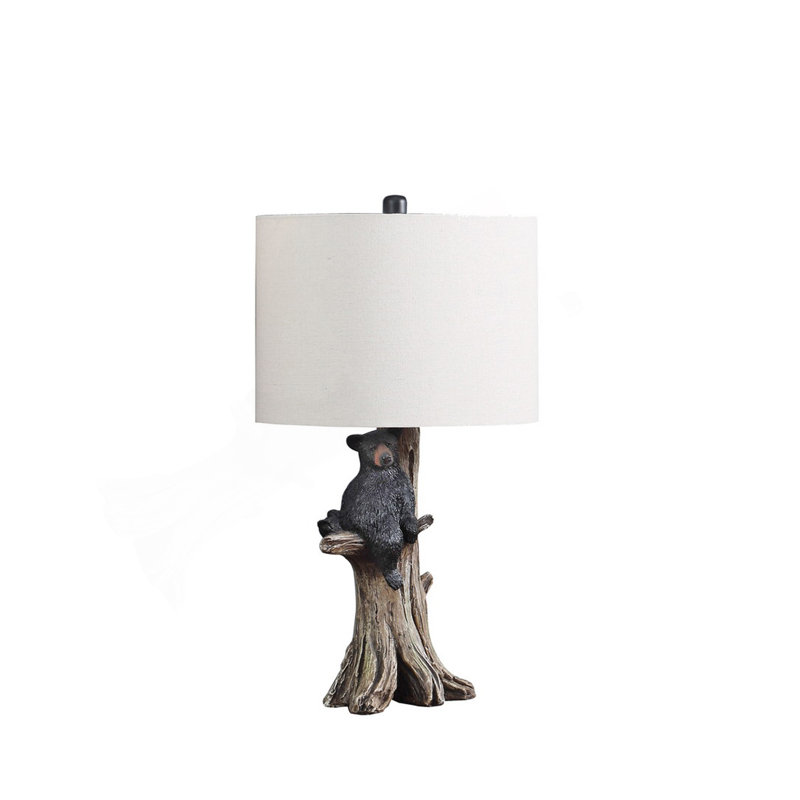 Lampe de table en polyrésine 24,75 po Bear In A Tree