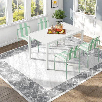 Ensemble de table de salle à manger (doit inclure la table et la chaise), ensemble de patio en métal moderne