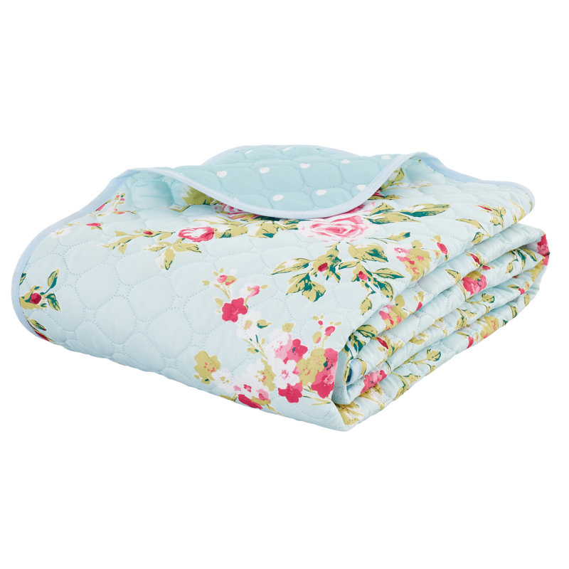 Canterbury Floral Reversible Bedspread, 240 x 260 cm Bedspread, Grey