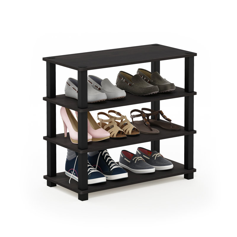 9 Pair Stackable Shoe Rack, Espresso