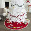 Snowflakes 60" Handmade Christmas Tree Skirt in Felt - Toy Train-55535364