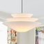 Lustre campagnard moderne 1 lumière 23,62 pouces avec abat-jour en tissu blanc cassé Dia