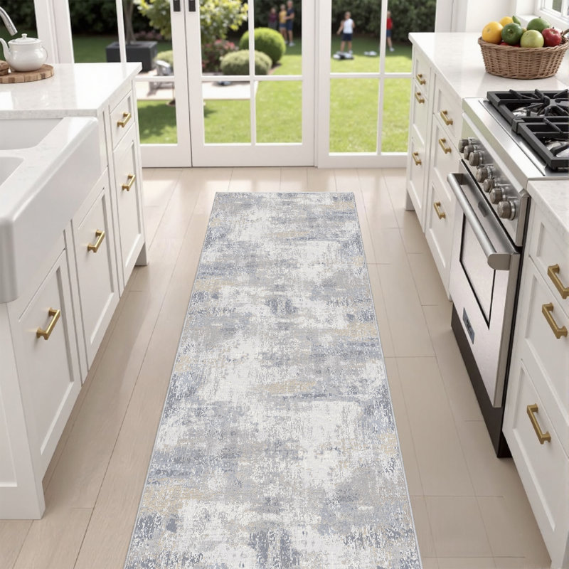 Abstract Area Rug, Runner 61 x 183 cm