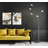73'' Antique Satin Brass LED Tree Floor Lamp with USB
