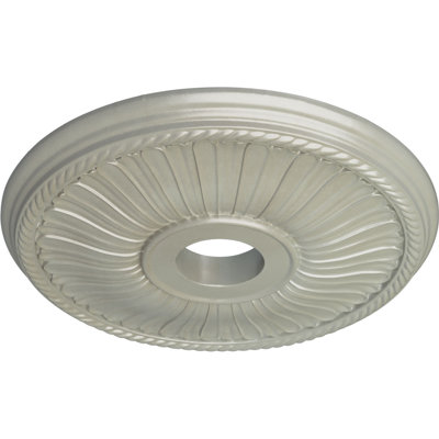Endurathane Berkshire Ceiling Medallion, 20 1/8"OD x 3 7/8"ID x 1 7/8"P (Fits Canopies up to 6 3/8"), Hand-Painted Flash Copper Finish