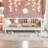 Wood Platform Bed with Rails-111912651-111912649