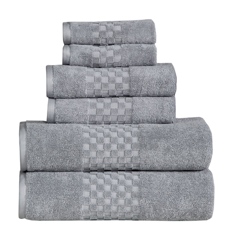 Luxury Ringspun 625 GSM luxury 6-piece, 100% cotton- super-soft, highly absorbent & quick-dry bath towel set (2 PC - bath, hand & washcloth) 