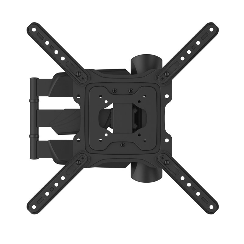 Support mural noir à bras articulé / extensible pouvant supporter jusqu'à 77 lb