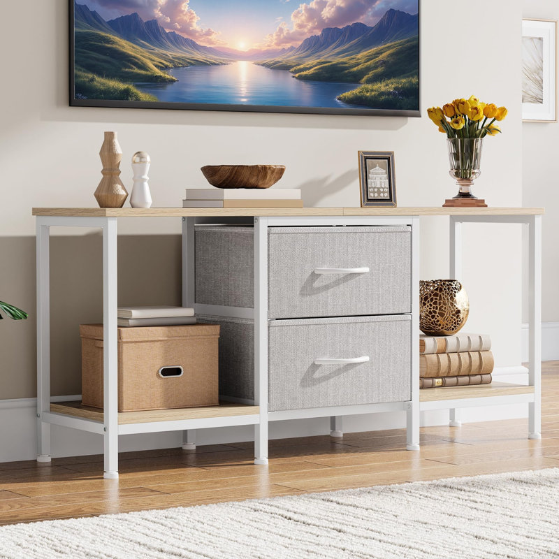 Unfinished TV Stand for TVs up to 43" with Fireplace Included