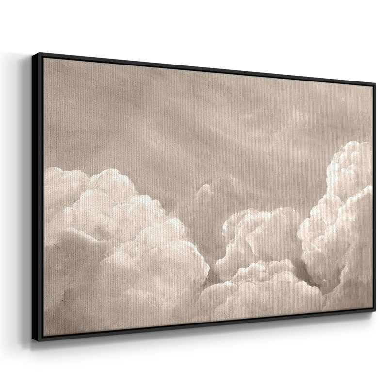 Painted Clouds II, reproduction d'art sur toile, Noir, H 17 po x l 25 po x P 2 po