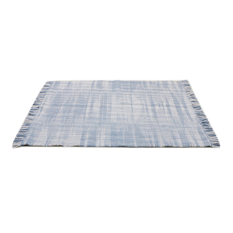 Abstract Area Rug in Blue/Gray, Rectangle 9' x 12'