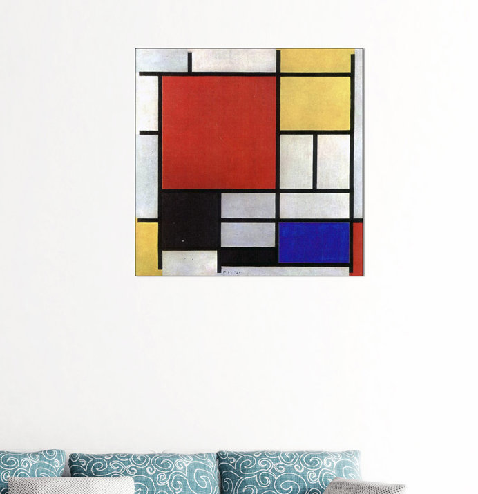 Piet Mondrian - Wrapped Canvas Print, 50cm H x 50cm W x 1.8cm D