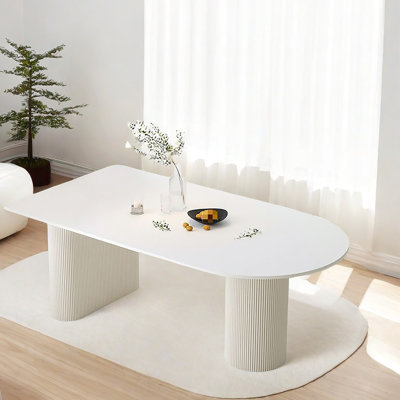 Minimalist Italian Marble Dining Table Free Form with Iron Base Dining Table