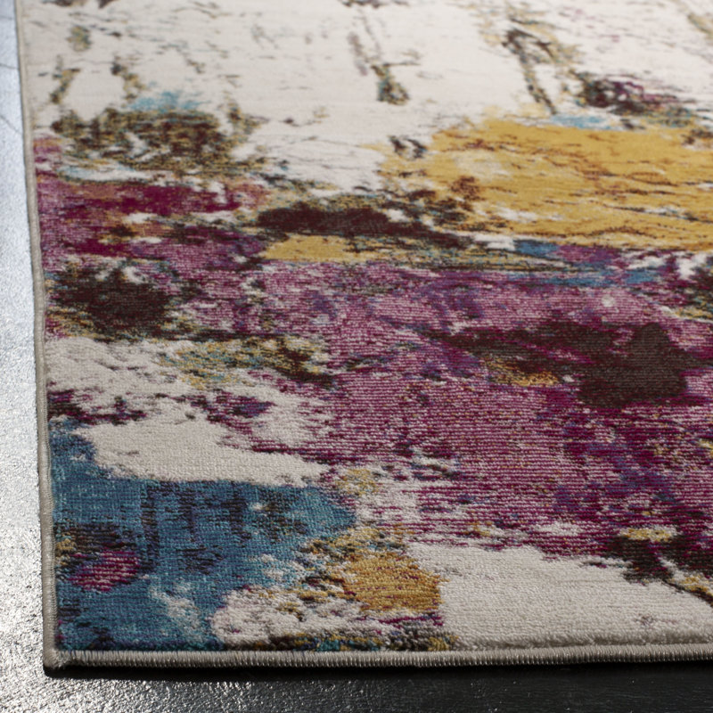 Mancheer Performance Abstract Rug, Runner 2' x 8'