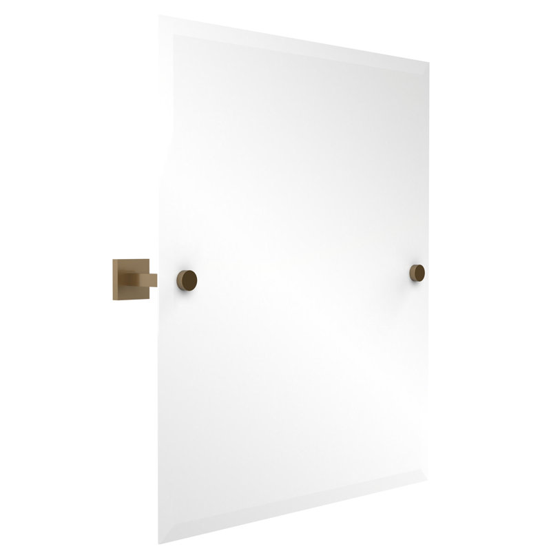 Haranu Wall Mirror with Shelves, Brushed Bronze