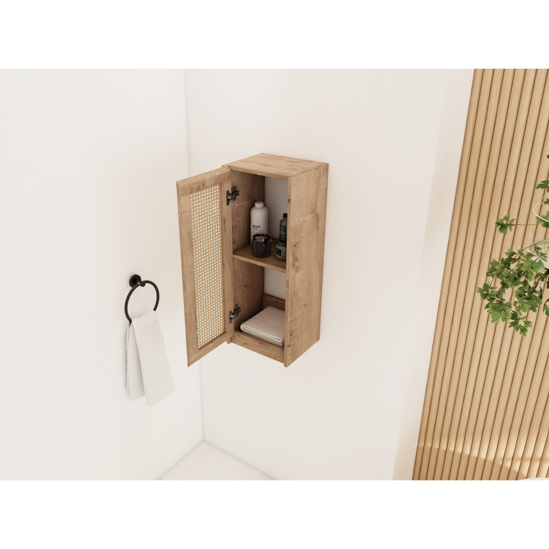 Modern Bathroom Side Cabinet, 12", Wall Mounted, Space Efficient 12" And Attractive