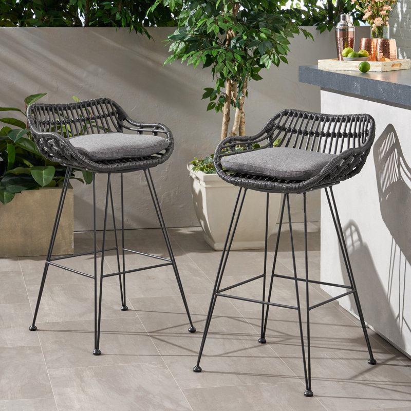 Modern Minimalist Bar Stools, Gray