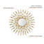 27,6 "Miroir mural rond doré en métal Glam Sun Shine Home Decor for Living