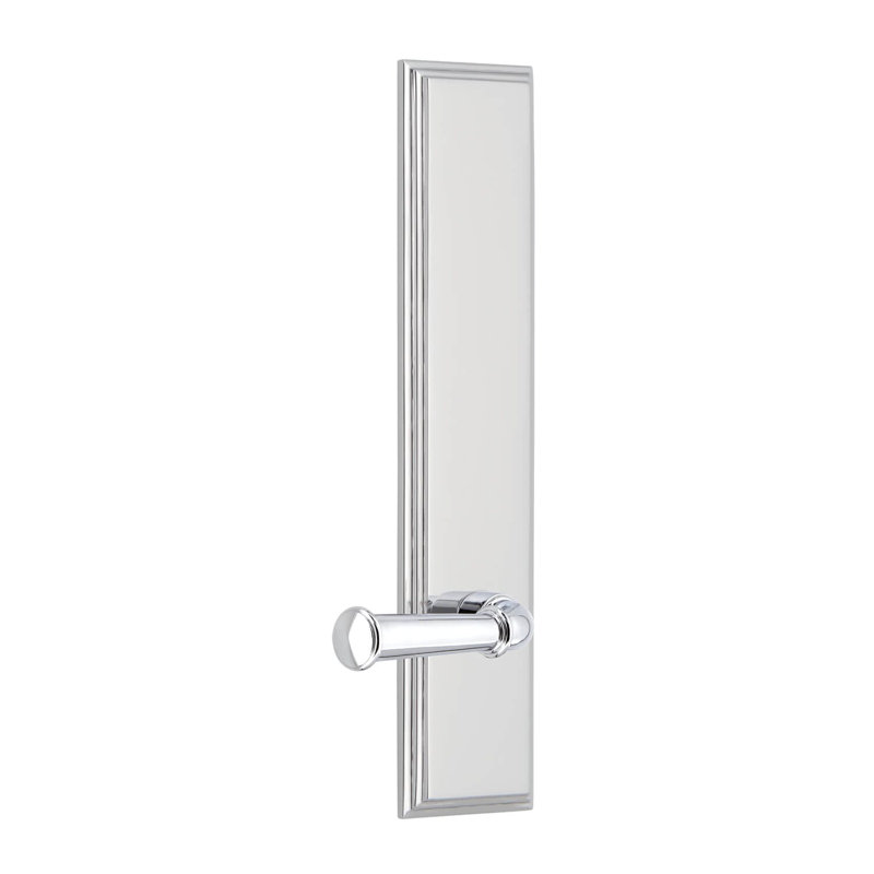 Grandeur Carré Tall Plate Double Dummy with Georgetown Lever, Left, Bright Chrome