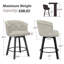 Ensemble de 3 tabourets pivotants avec siège rembourré et structure en métal-114649056