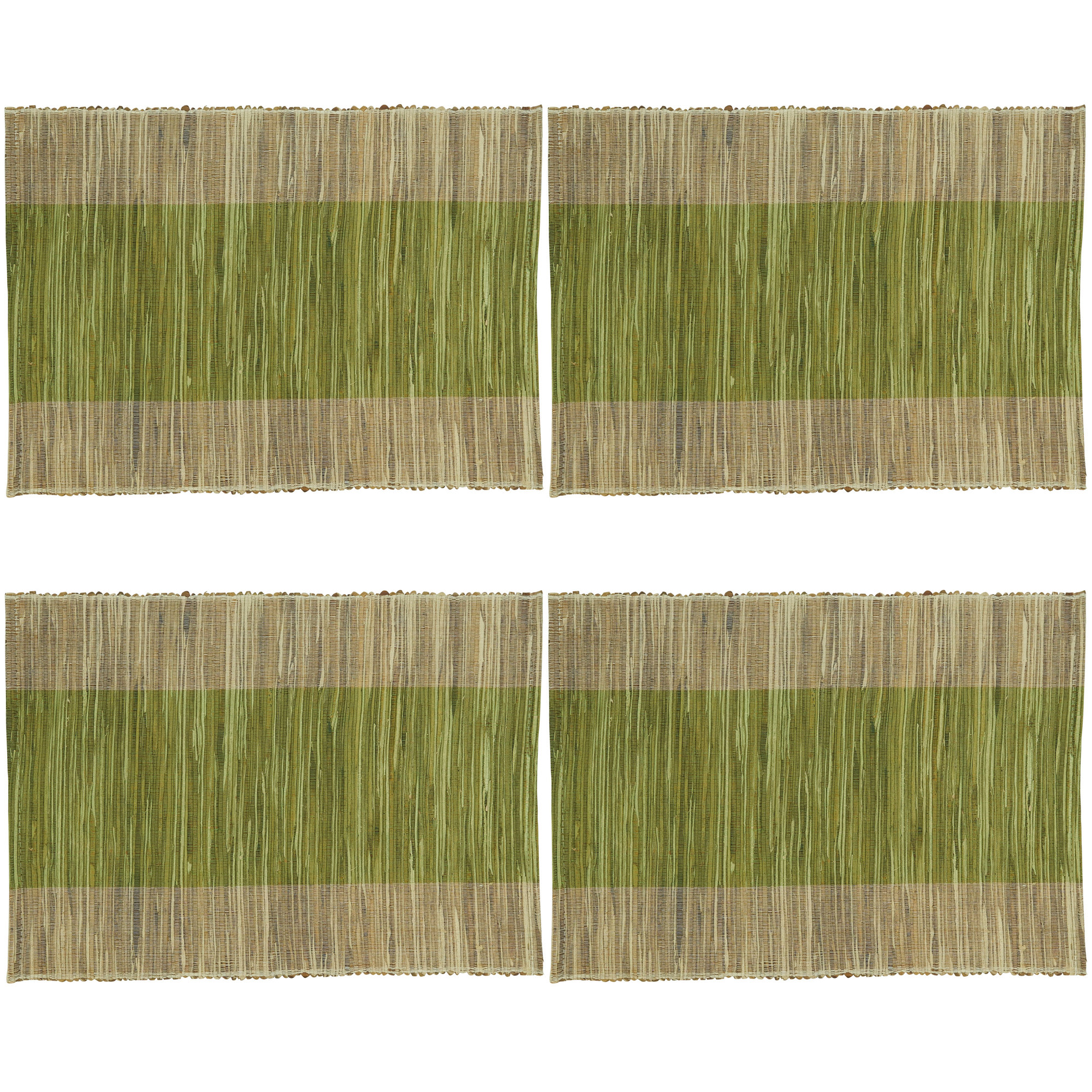 Shimmering Design 4 Piece Placemat Set, Green