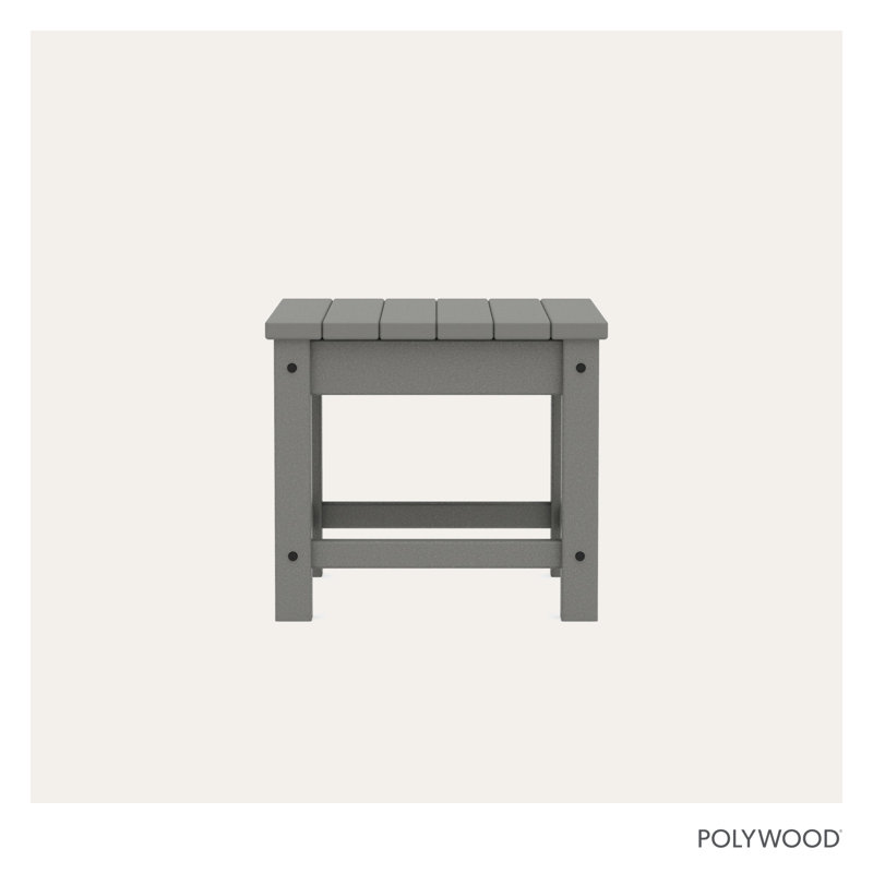 POLYWOOD Club 18" End Table, Gray