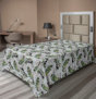 Vert pomme, quartz et gris / motif floral