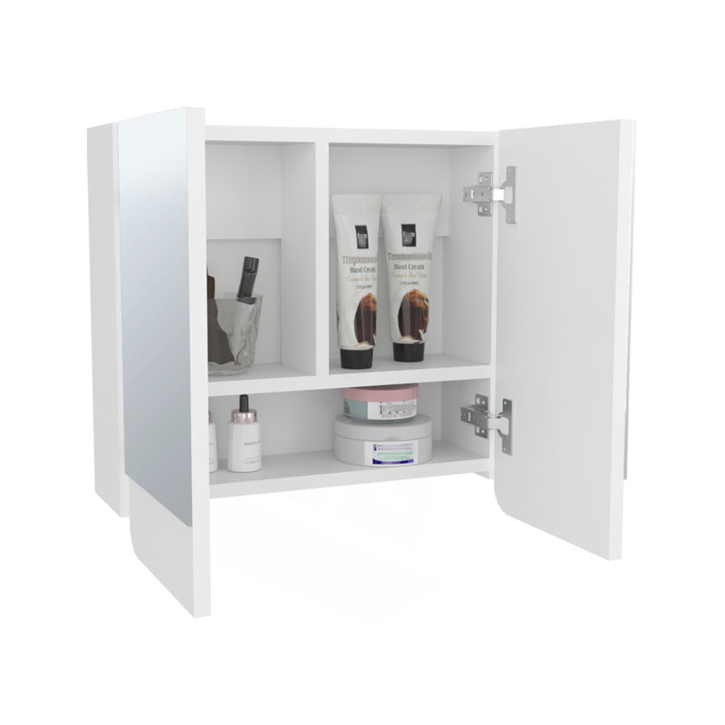 Armoire à pharmacie à miroir avec tablettes intérieures, solution de rangement de salle de bain moderne et organisateur