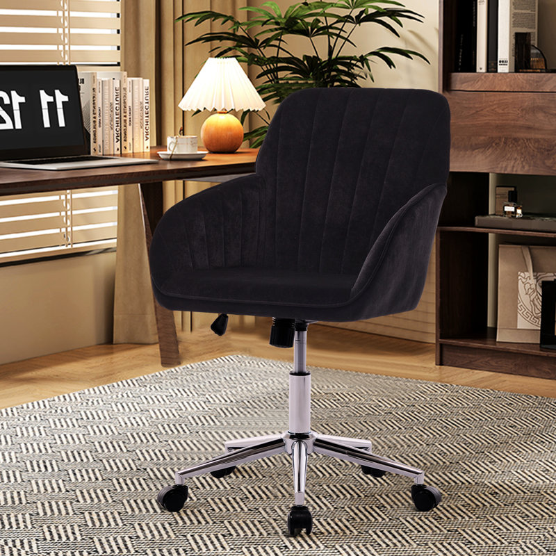 Chaise de bureau ergonomique pour de longues heures - base, siège en velours doux, support lombaire, coussin en mousse à mémoire de forme argenté réglable noir, réduit le stress,