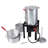 Feasto Outdoor Cooking Series Premium Aluminum Pots 30 Qt. Turkey Fryer And 10 Qt. Fish Fryer Boiler Steamer Set,Auto Ignition