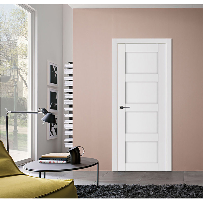 Dalle de porte intérieure stratifiée blanc doux Stile 021 seulement 36 po x 96 po, 18 po x 80 po