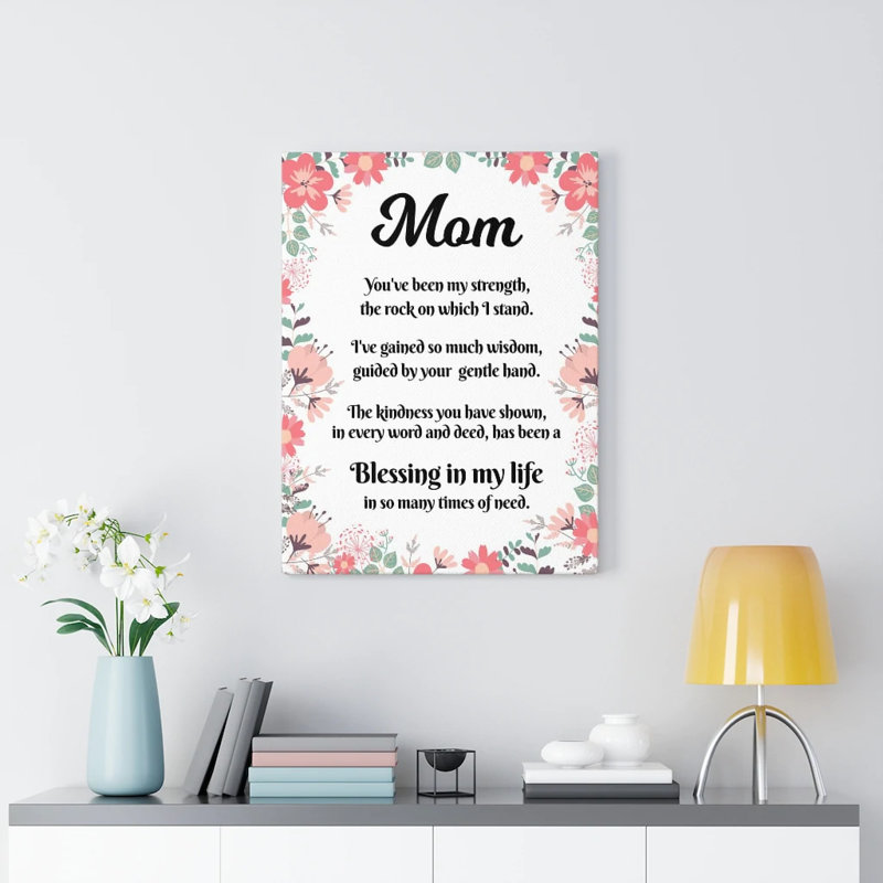 «Message to Mom», impression sur toile tendue prête à être accrochée, cadeau d'artiste_105021, H 16 po x l 12 po x P 1,25 po