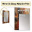 Ancienne Révélation italienne en or et rouge - peinture abstraite, miroir mural moderne, grand miroir, art imprimé en métal-2128709926