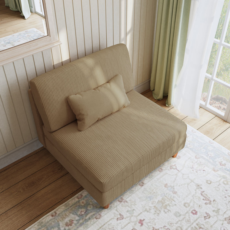 Upholstered Accent Chair, Camel