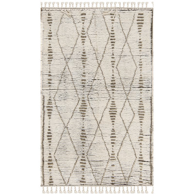 Moroccan Hand Woven Wool Geometric Area Rug