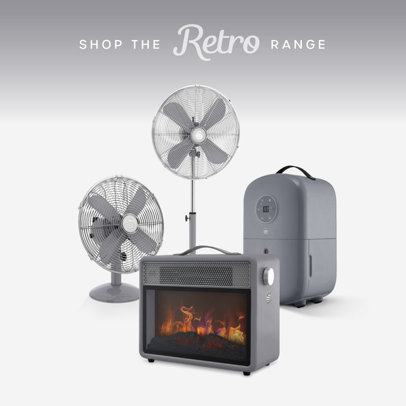 Swan 1800 Watt 6138 BTU Electric Compact Space Heater with Adjustable Thermostat