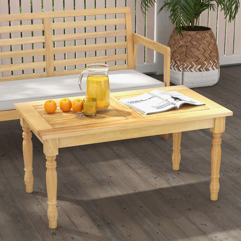 Rectangular Teak Outdoor Coffee Table , 90cm cm W 50cm cm D