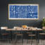 «Abstract Botanical Indigo Impressions Bold Blue Abstract Floral», reproduction d'art sur toile-111375404-98042064