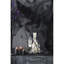 Maison hantée illuminée en carton 10 x 8,3 x 13,5 po, décor de table d'Halloween noir et beige, alimenté par piles