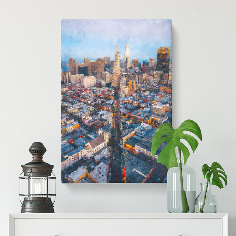 Downtown San Francisco - Wrapped Canvas, 50cm H x 35cm W x 3cm D