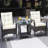Outdoor Patio Furniture Sets 3 Piece Conversation Set Wicker Ratten Sectional Sofa With Seat Cushions(Beige Cushion)