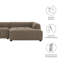 Canapé modulaire en tissu avec méridienne Liana-101323756-101323754