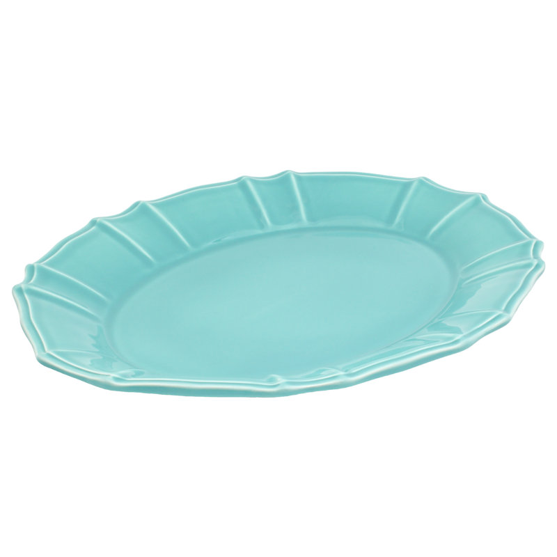 Plateau ovale Chloe, Turquoise