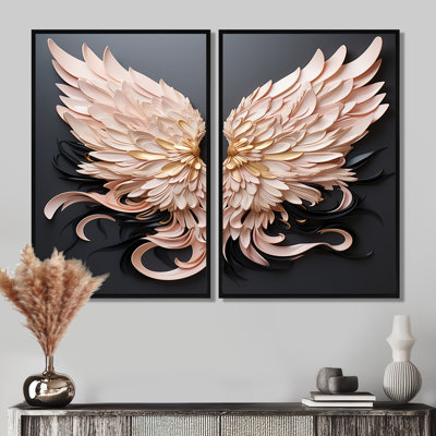 Minimalism Angel Wings - Modern Canvas Prints