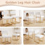 2 pièces, chaises de salle à manger en tissu blanc, coussin de cuisine ergonomique, pieds en fer doré et 2 chaises confortables, coussins moelleux, sièges