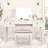 Bedroom Dressing Table With Mirror - Mirrored Makeup Vanity Easy-maintain And Piece Desk For Stool Easy Paint Surface