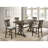 2pc Counter Height Rustic Upholstered Dining Chairs